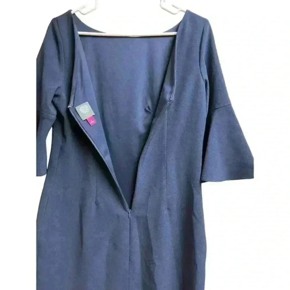 Vince Camuto Navy Blue Dress‎ with Bell Sleeves - Picture 4 of 7